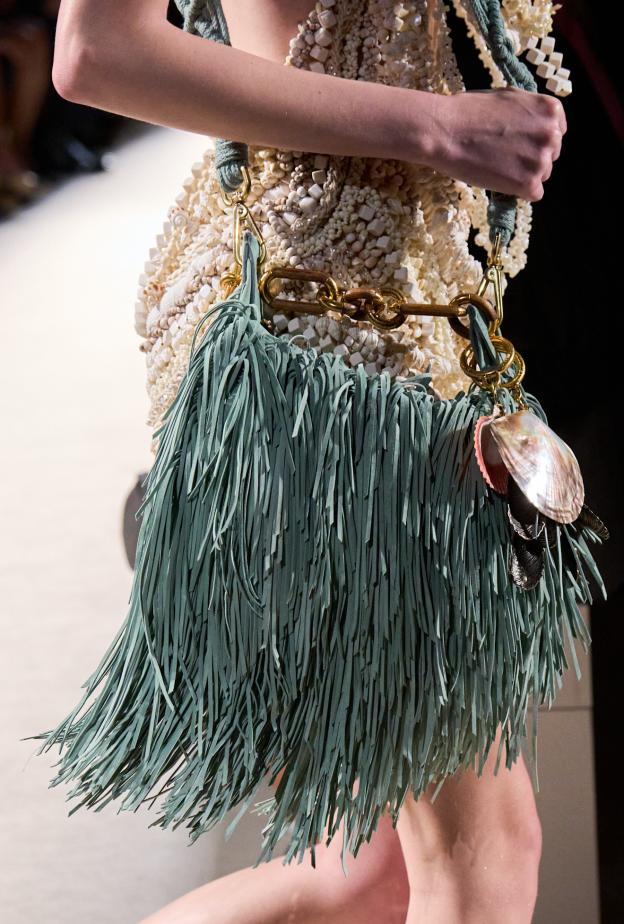 حقيبة شراشيب ملونة من Balmain 