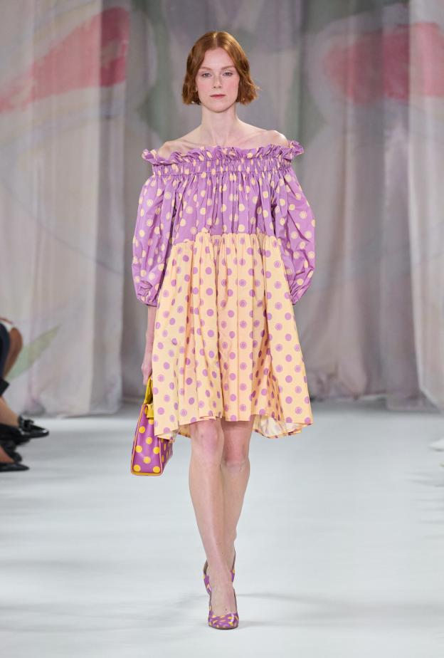 فستان بولكا دوت ملون من Laura Biagiotti 