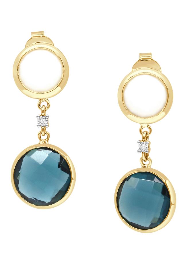 اقراط بحجر التوباز من lamarquisejewellery