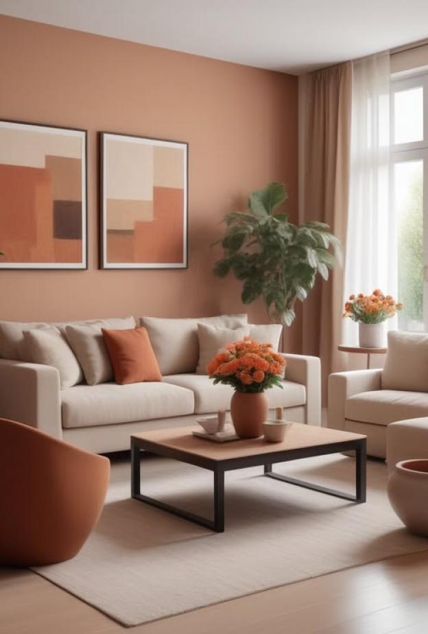 تصاميم داخلية بدرجات التيراكوتا