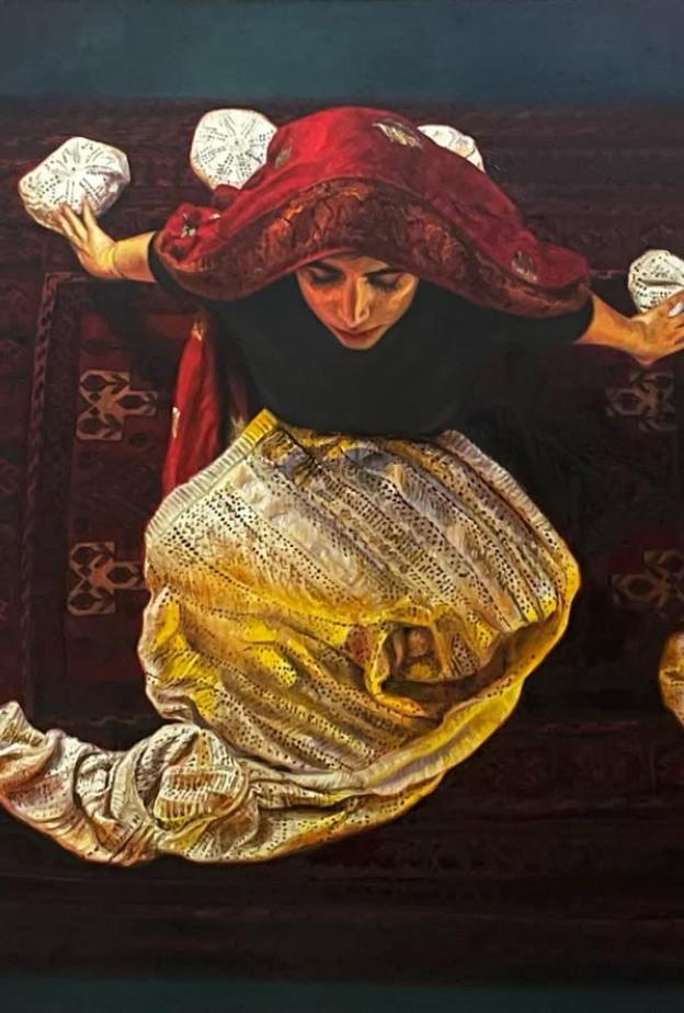 عمل الفنانة كوثر العطية بعنوان Veil of Light