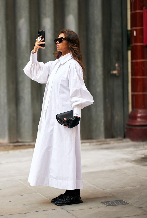 فستان فضفاض بتنسيق أنيق