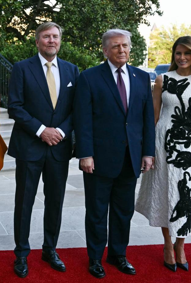 أناقة ميلانيا ترامب والملكة ماكسيما في البيت الأبيض