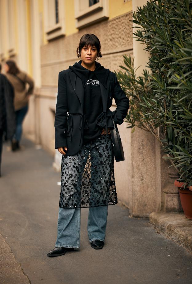 اطلالة ستريت ستايل من ميلانو