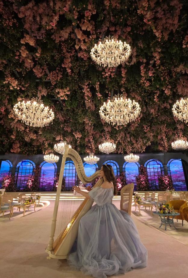 الورود تتدلى من السقف من brillianceweddings