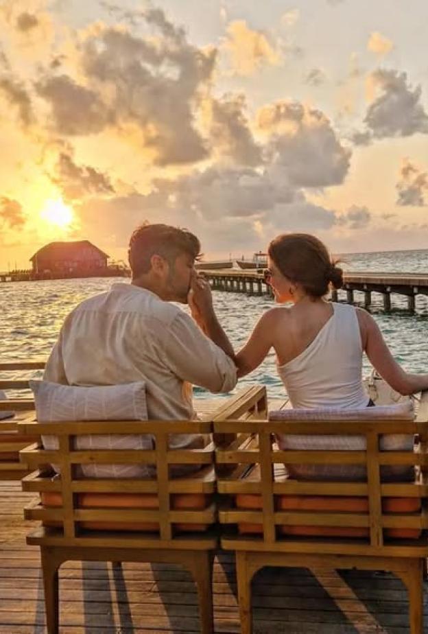 حسن خرباش اختار المالديف لرحلة شهر عسله