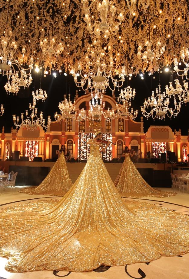 الذهبي الفاخر في حفل زفاف تنظيم  BazEvents
