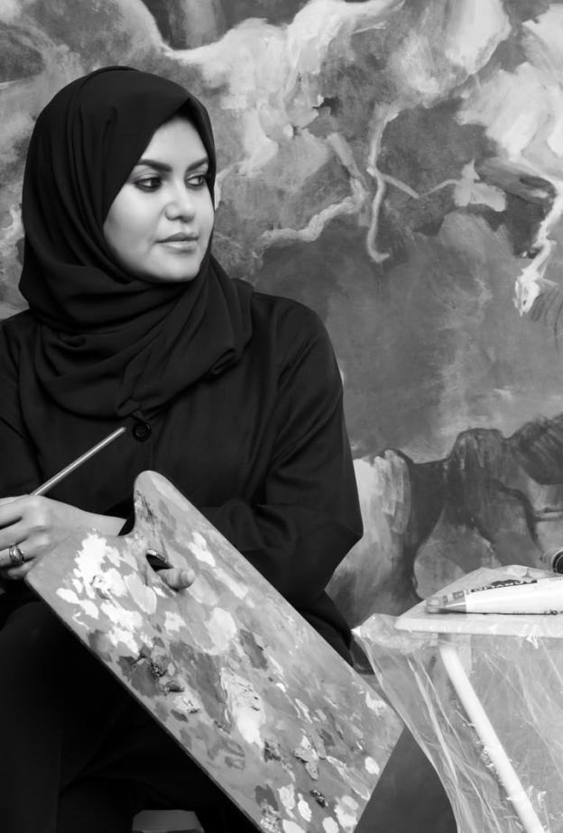 الفنانة التشكيلية السعودية صابرين الماجد