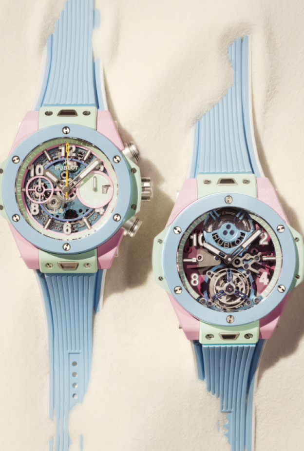 ساعات  Hublot  بألوان الباستيل
