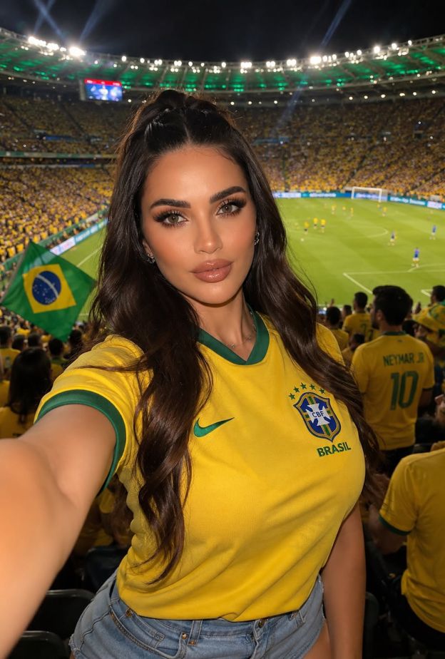 الفنانة داليدا خليل صورة من انستغرامها خلال حضورها المونديال في وقت سابق