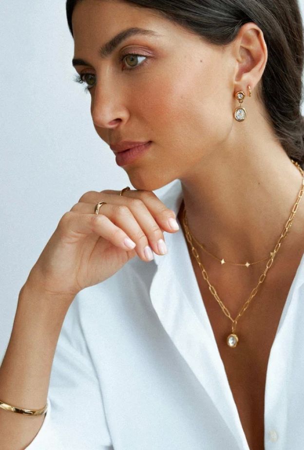 LUXE Double Crystal Drop Earrings