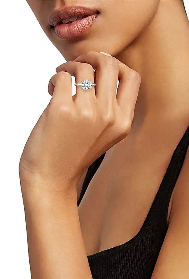 Saks Fifth Avenue High Jewelry Platinum & 3.53 TCW Diamond Solitaire Ring