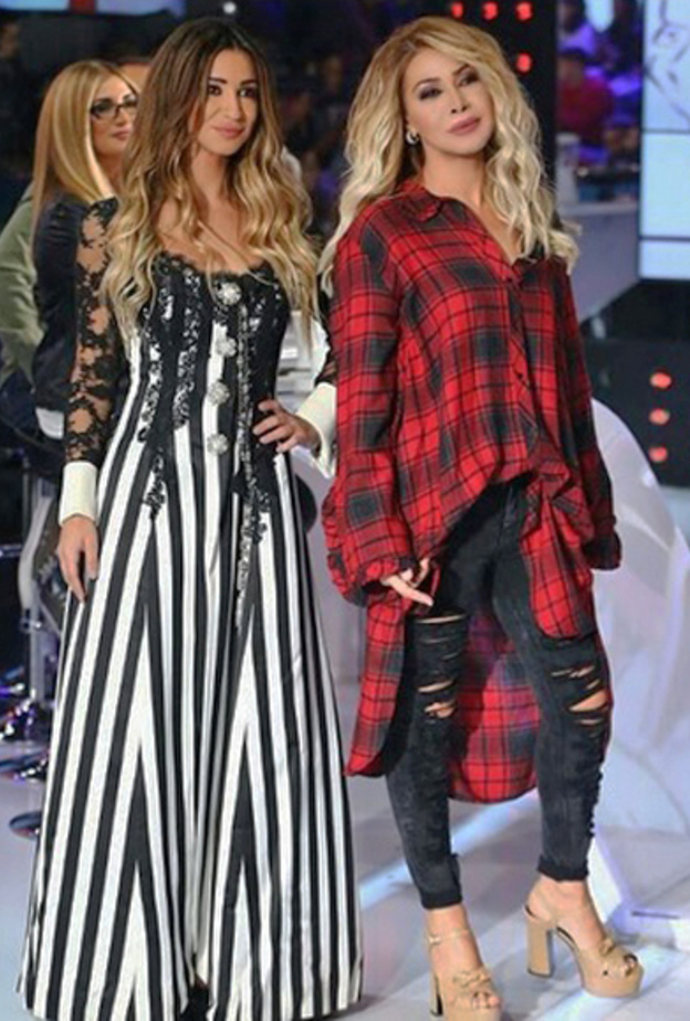 تيا ترتدي فستان نوال الزغبي والاخيرة تبدو مراهقة