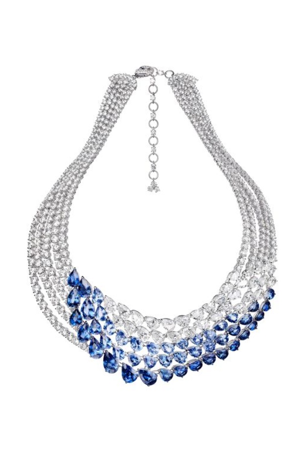 عقد الماس و ياقوت ازرق من ادلر Adler