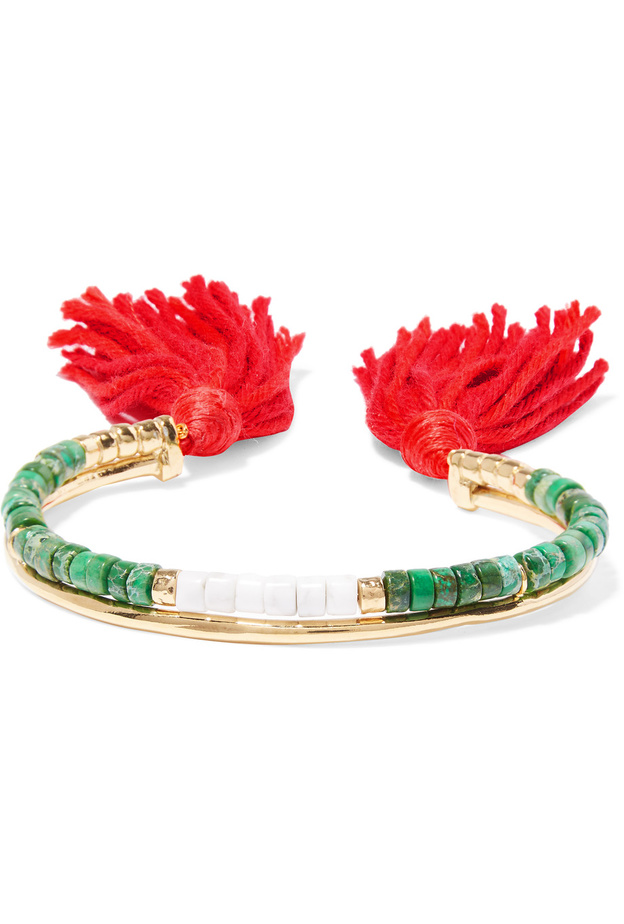 Aurélie Bidermann سوار ملون بالأحمر والأبيض والأخضر من 