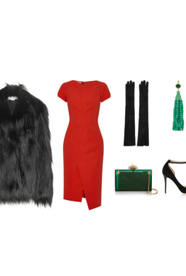 اطلالة أنيقة مستوحاة من ألوان العلم الاماراتي لزيارة مسائية