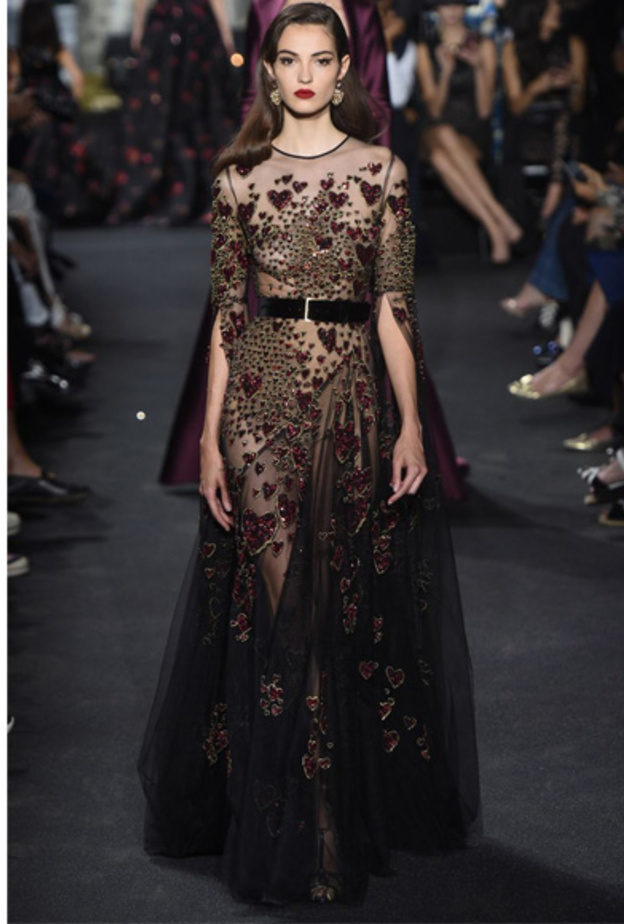 Elie Saab فستان من الشيفون من