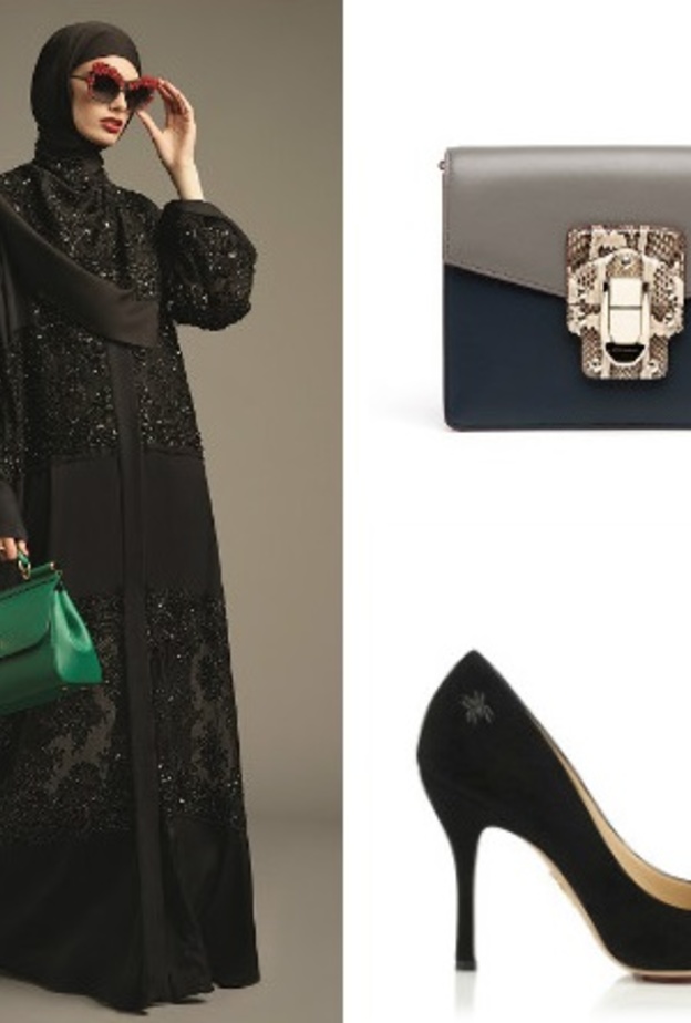 إطلالة مميزة بالعباءة السوداء من دولتشي أند غابانا 