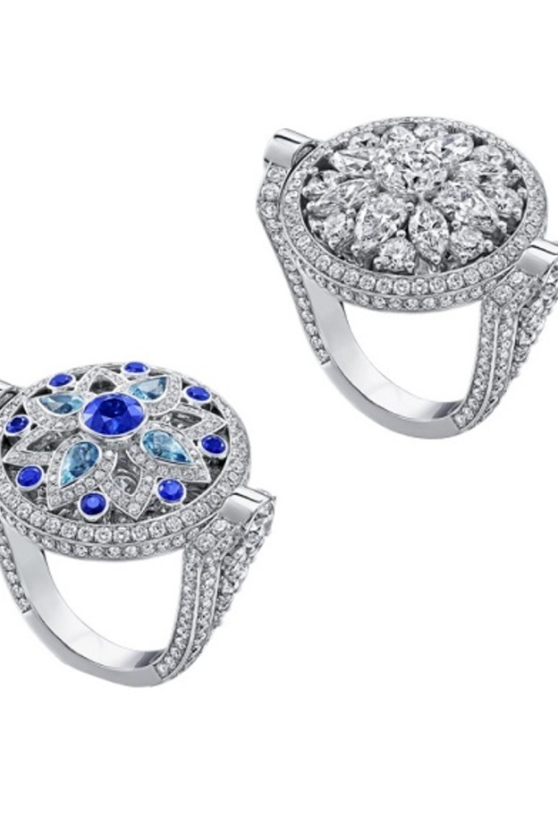 سوار عريض من شوبارد Chopard يمكن فصل الفراشات منه لتكون أقراط