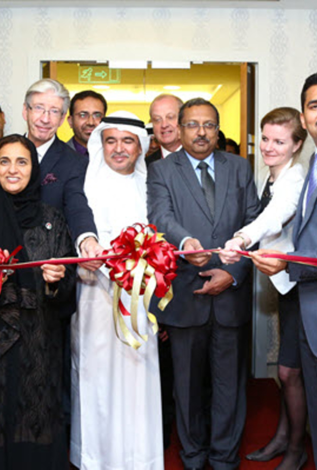 خلال افتتاح مركز الأورام في مستشفى برجيل في أبوظبي