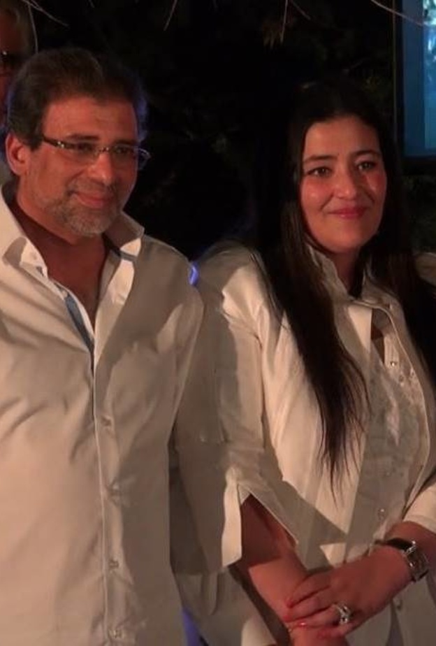 خالد يوسف وزوجته