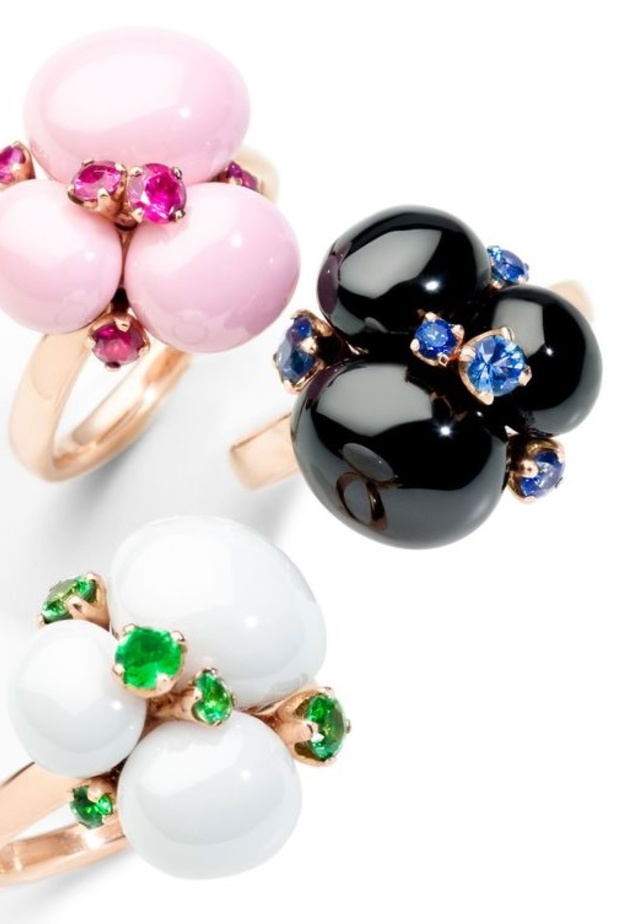 خواتم من ذهب احجار كريمة ملونة  تصميم Pomellato