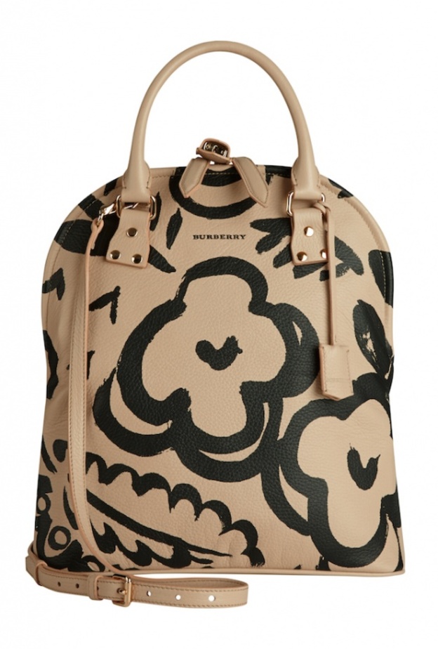 The English Rose Bloomsburry in honey floral print leather
