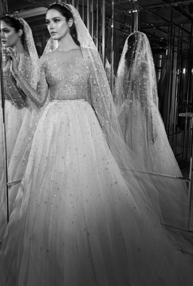 Zuhair Murad فستان زفاف من قماش الشيفون من