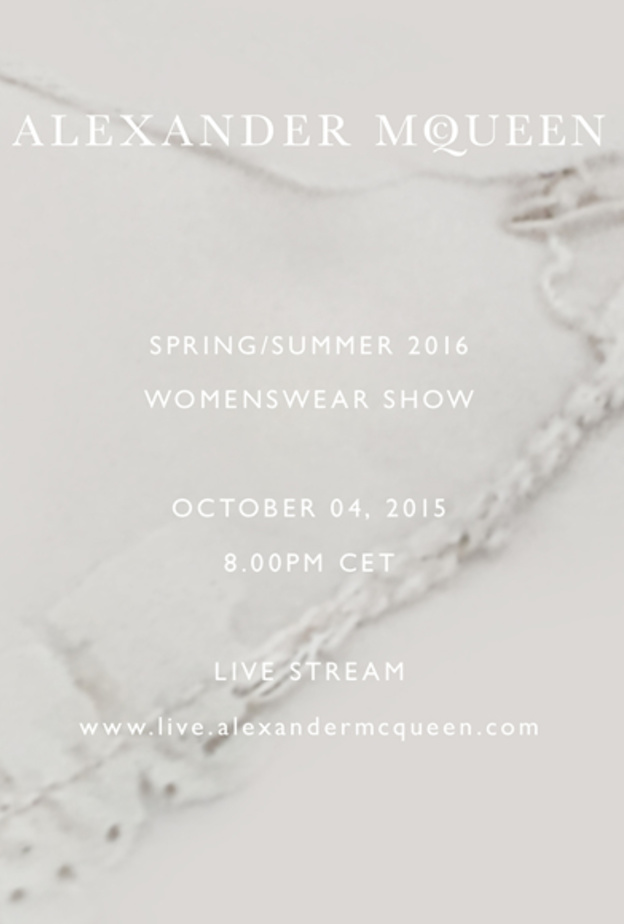 بث مباشر لعرض أزياء Alexander McQueen لربيع صيف 2016