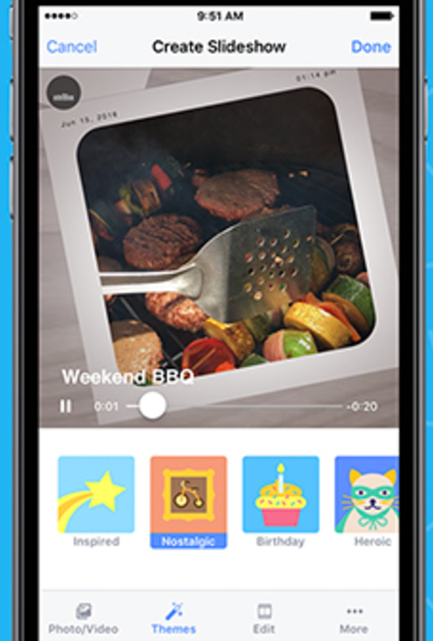 Slideshow من فيسبوك لتحويل الصور إلى فيديوهات قصيرة !