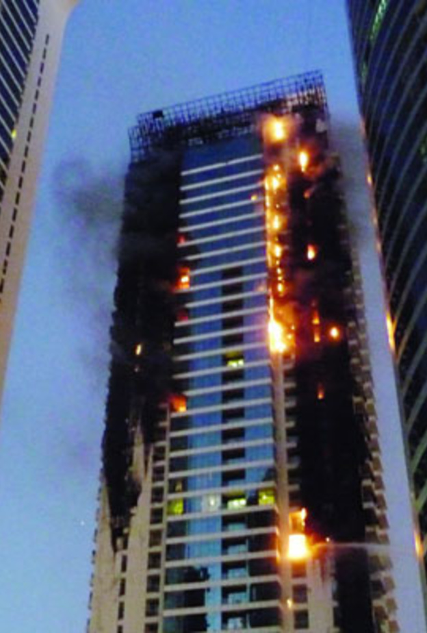 حريق فندق العنوان