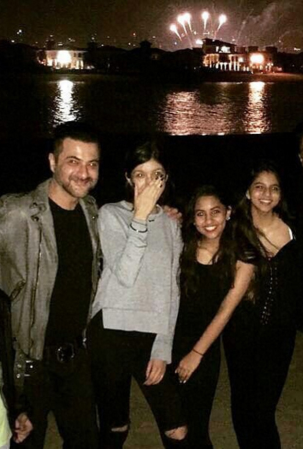 مع سنجاي كابور وأولادهما