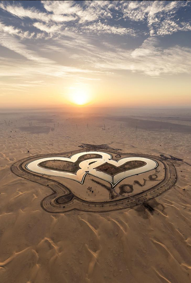 بحيرة القلوب والحب .. جديد دبي