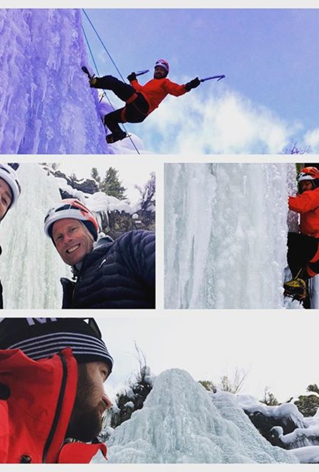 صورة مجمعة لجاستن وهو يتسلق الجبال