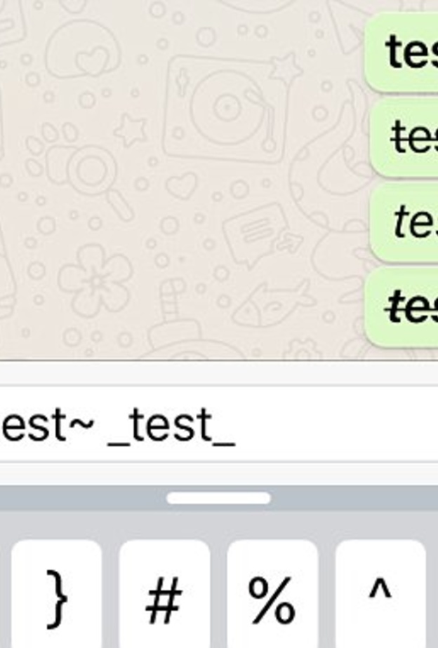 الان بامكانك الكتابة بخط عريض مائل او بمنتصفه سطر في رسائل الواتساب