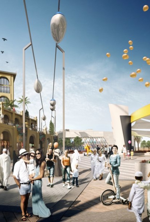 سكاي تران .. مواصلات معلقة في جزيرة ياس أبوظبي