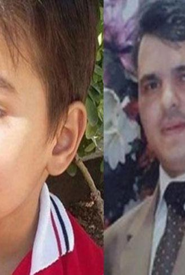 عماد محيسن الأب القاتل مع طفله الضحية 