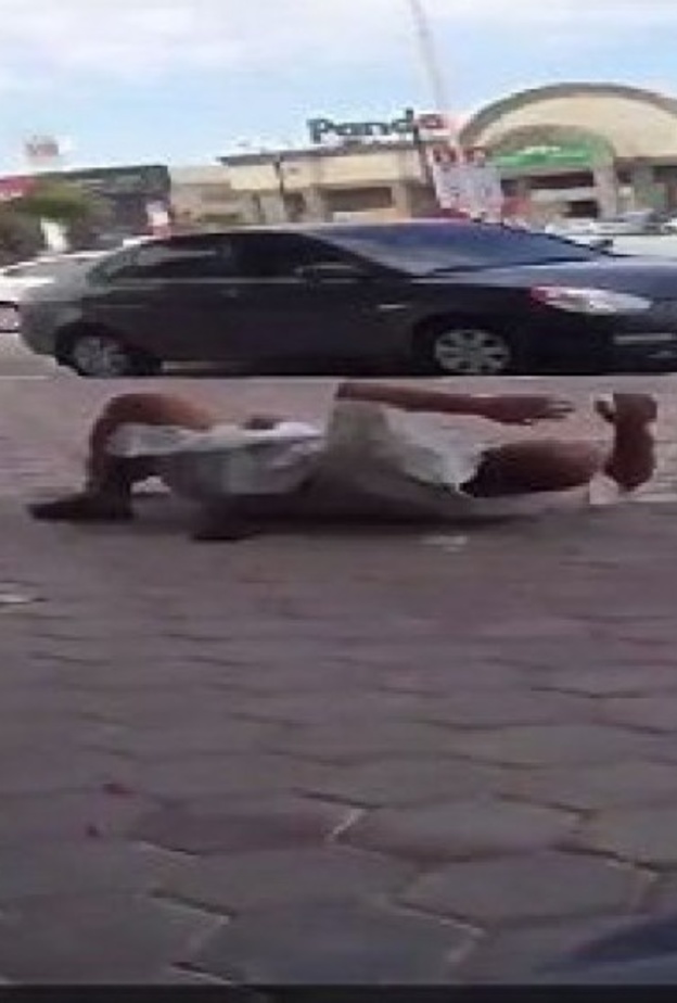 لحظة سقوط المسن