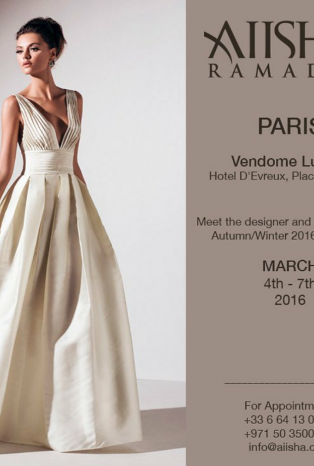 مشاركة المصممة عائشة رمضان في باريس