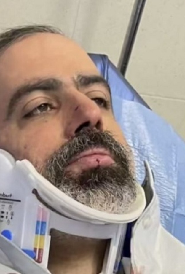 الفنان عبدالله التركماني يتعرض لحادث سير خطير - صورة من انستغرام مي العيدان