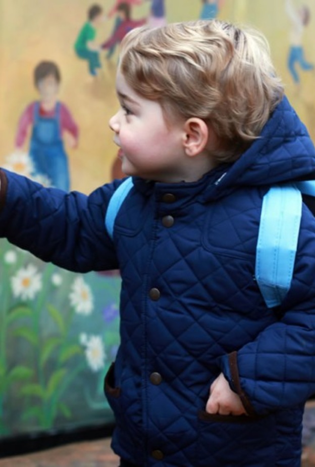 الأمير جورج يبدأ يومه الأول في الحضانة