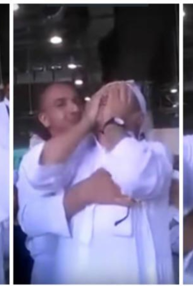 فرحة الكفيف في مقطع الفيديو