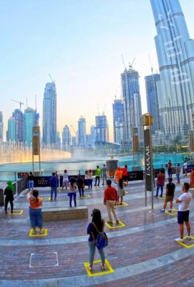 نافورة دبي بعد العودة  - الصورة بواسطة Shihab من khaleejtimes