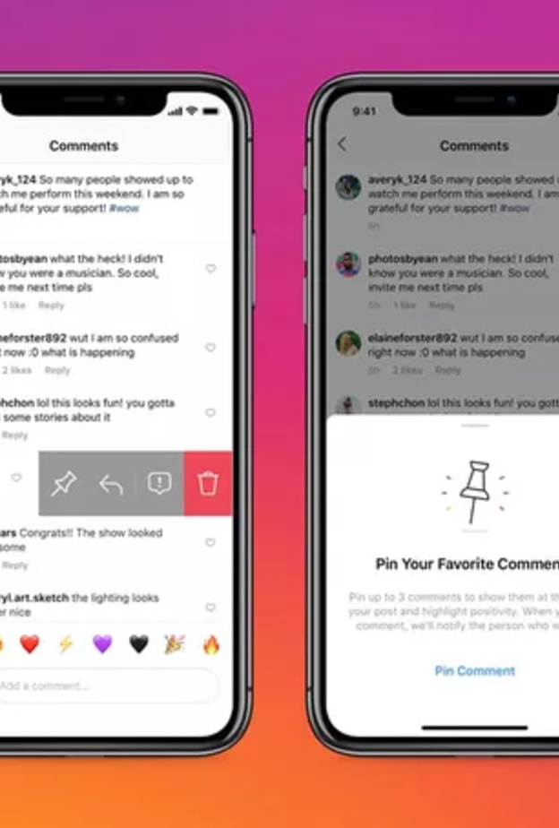 انستقرام Instagram يتيح حذف أكثر من تعليق ويختبر ميزة التثبيت
