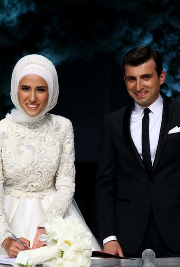 زفاف سميّة أردوغان ابنة الرئيس التركي رجب طيب أردوغان، على سلجوق بيرقدار