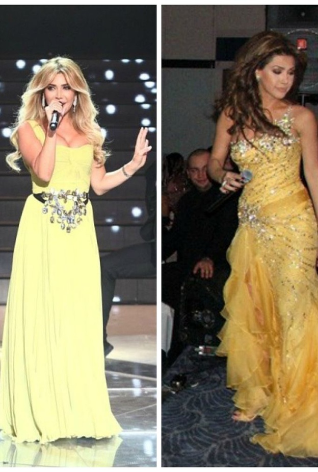 فرق واضح في أناقة نوال الزغبي بالأصفر بين الماضي والحاضر