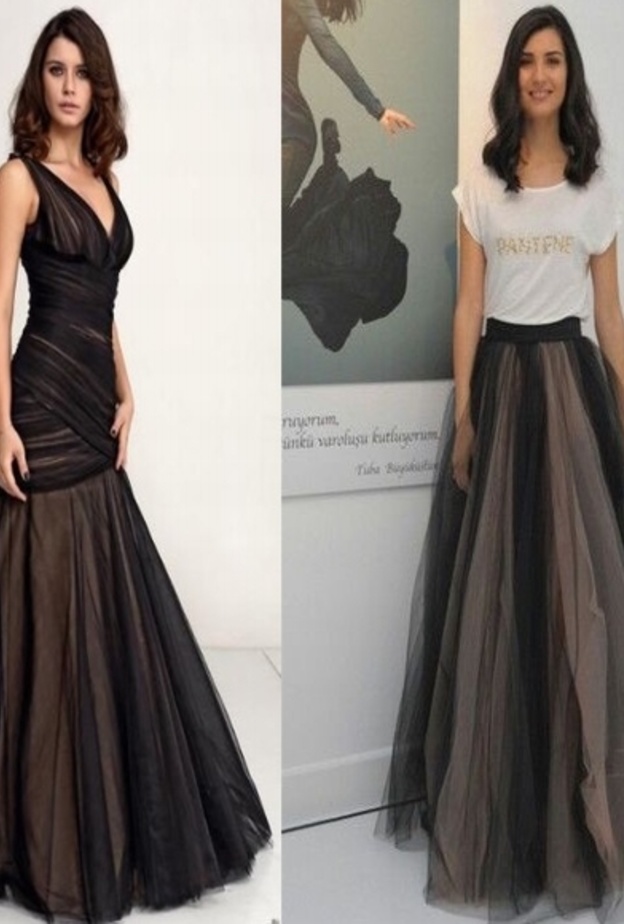 اطلالتين انيقتين بقماش الشيفون الانثوي