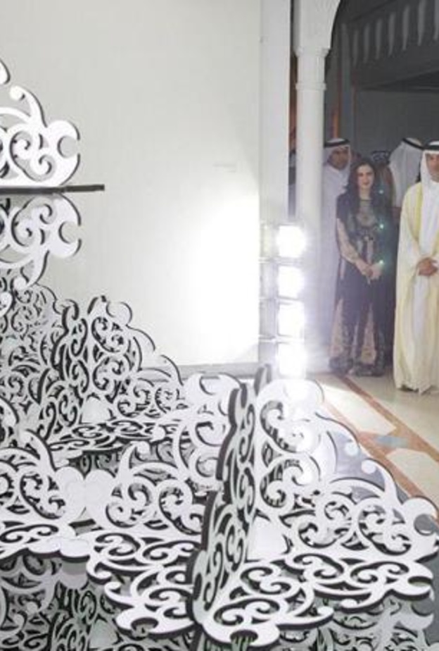 الشيخ الدكتور سلطان القاسمي أثناء مراسم الإحتفال بالمهرجان