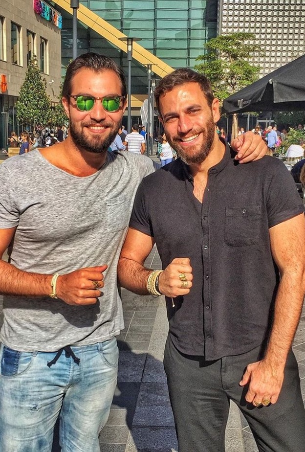 باسل الزارو مع صديقة الممثل نيكولا معوض