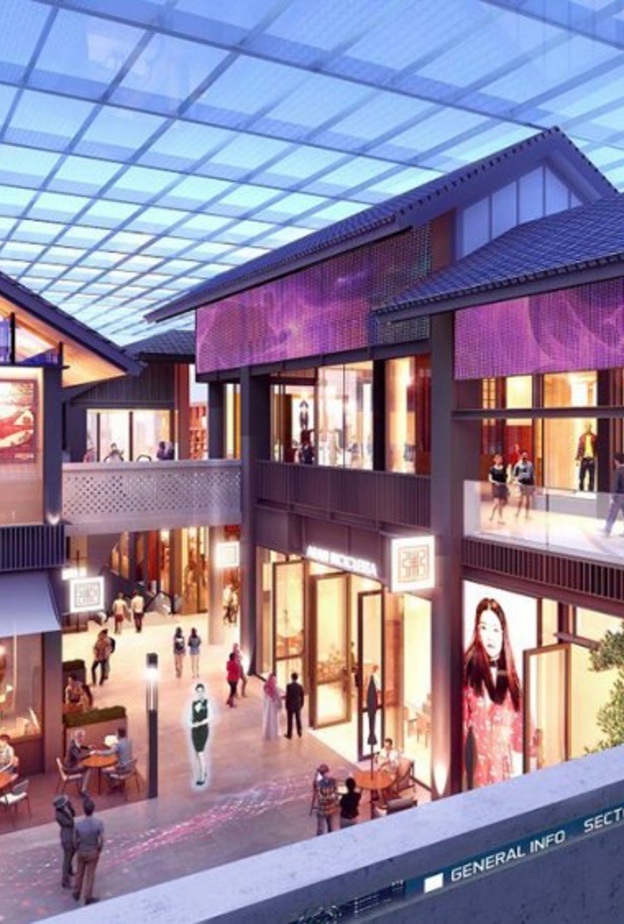 أكبر حي صيني في المنطقة التجارية في خور دبي الجديد